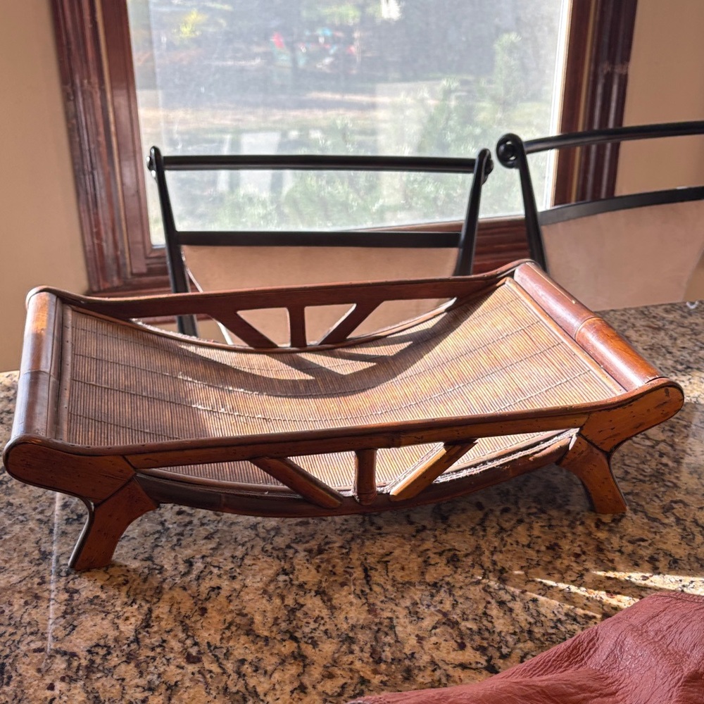 Rustic Brown Bamboo Storage Rack